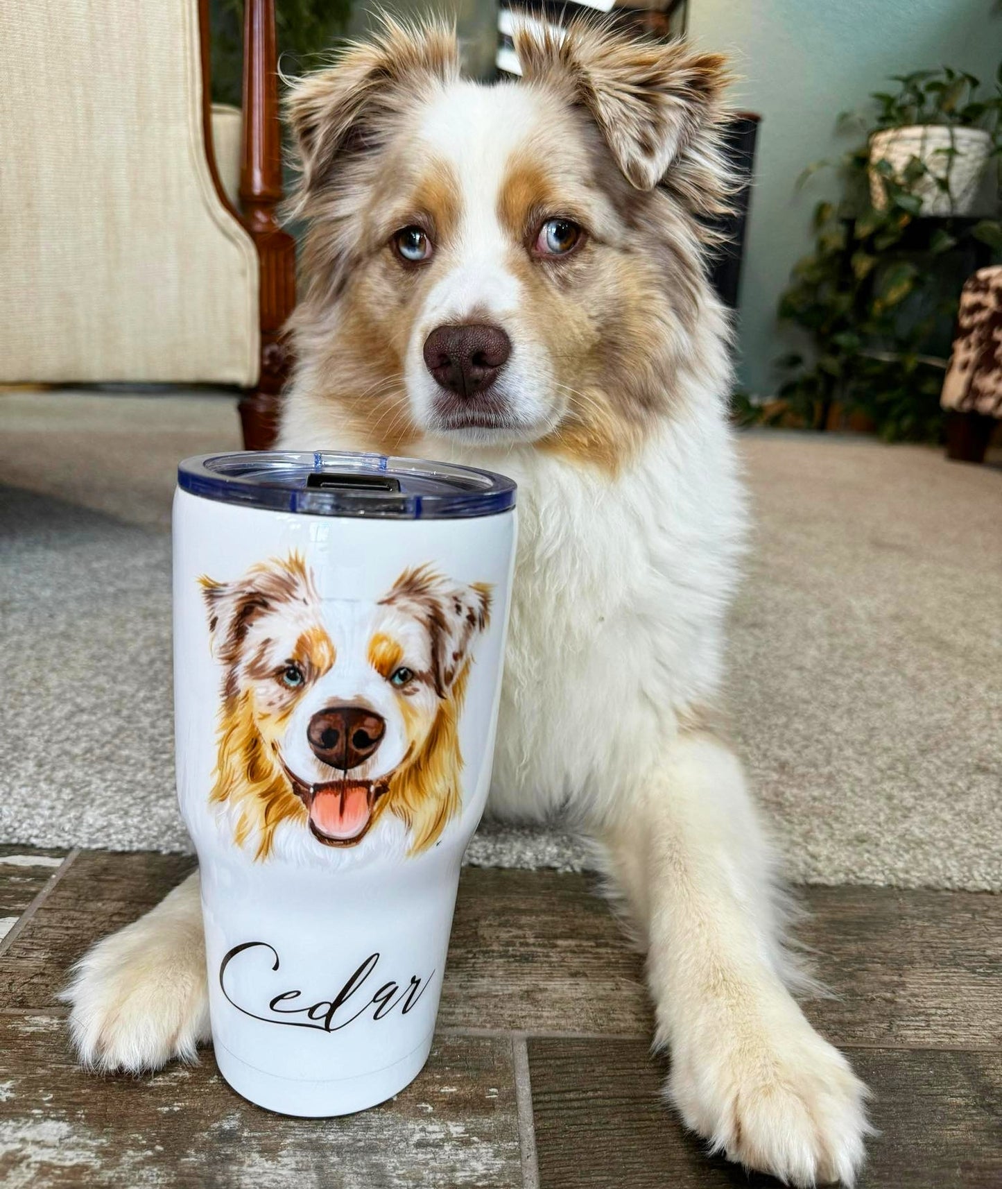 Hand Painted Pet Portrait Tumblers SOLD OUT ONLY AVAILABLE ON ETSY