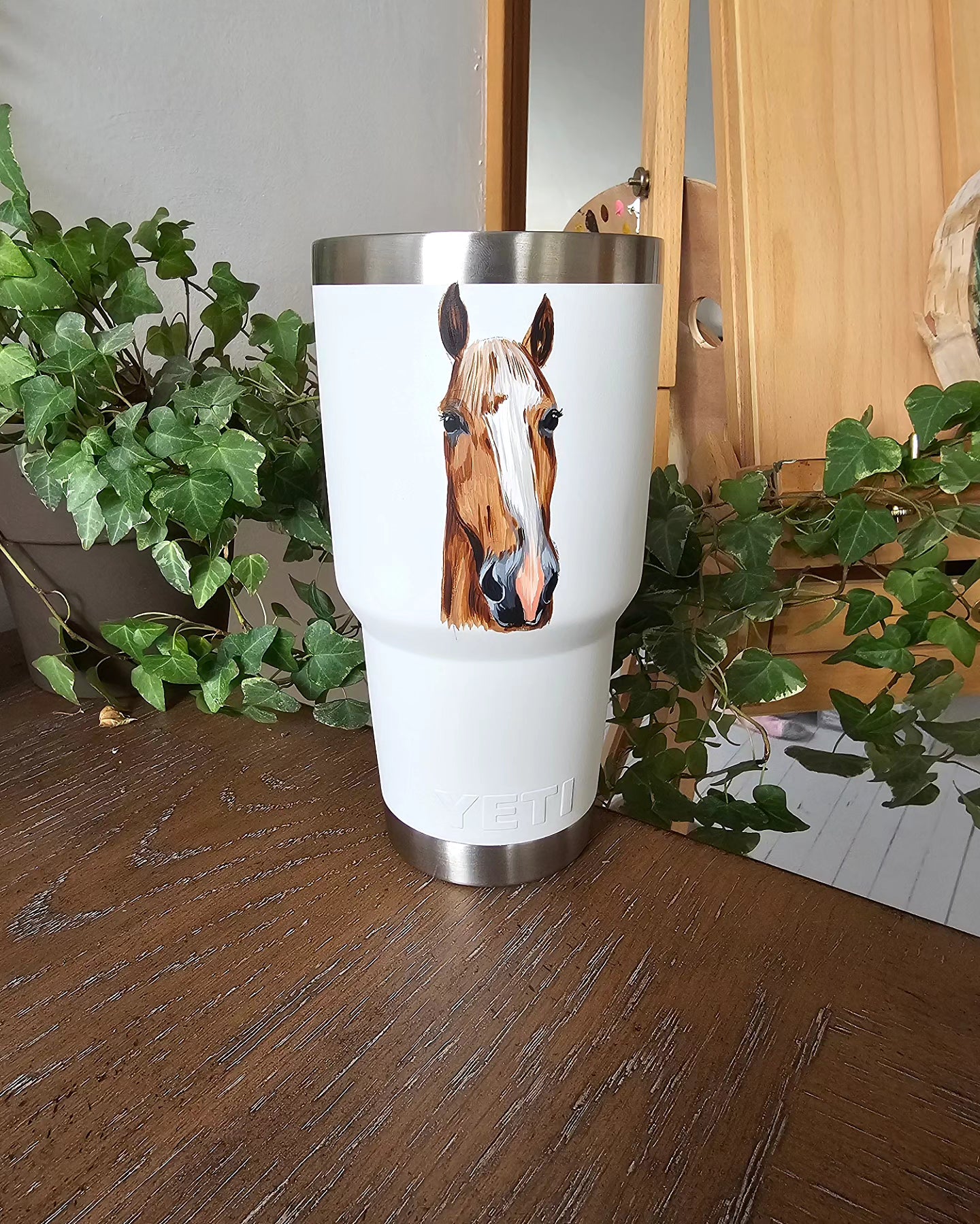 Hand Painted Pet Portrait Tumblers SOLD OUT ONLY AVAILABLE ON ETSY