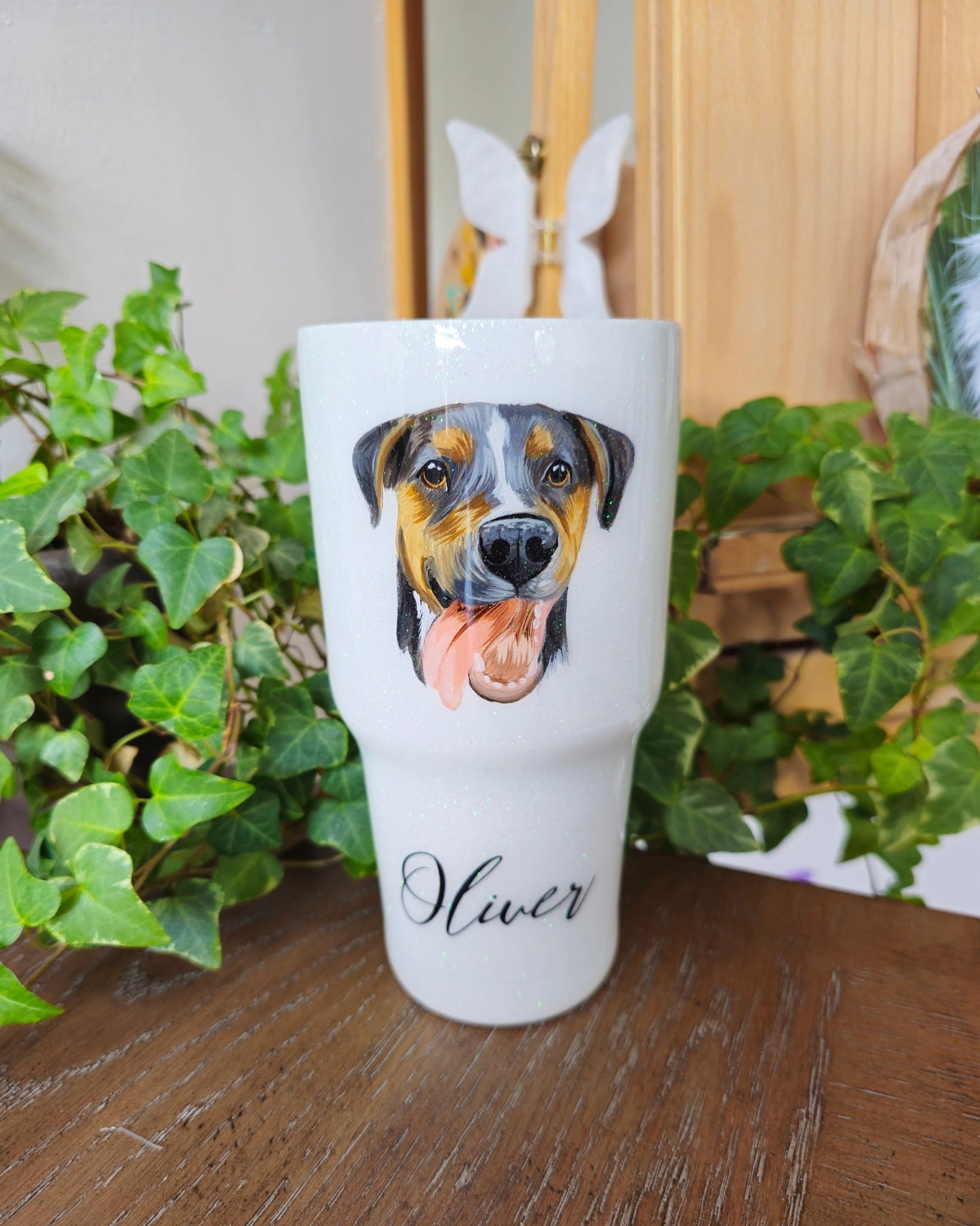Hand Painted Pet Portrait Tumblers SOLD OUT ONLY AVAILABLE ON ETSY