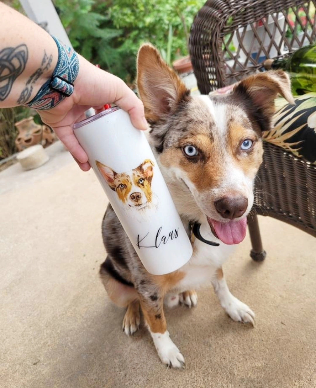 Hand Painted Pet Portrait Tumblers SOLD OUT ONLY AVAILABLE ON ETSY