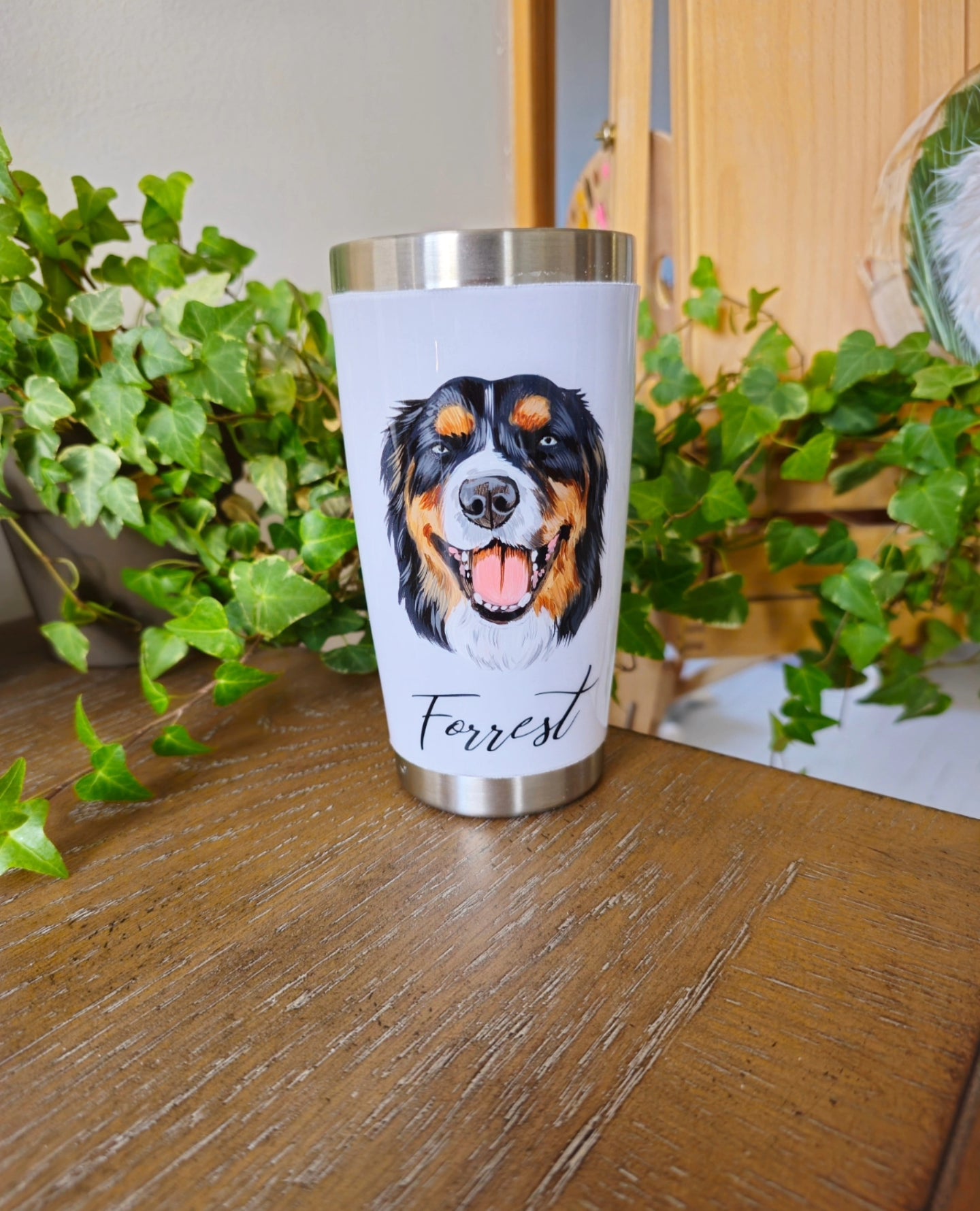 Hand Painted Pet Portrait Tumblers SOLD OUT ONLY AVAILABLE ON ETSY